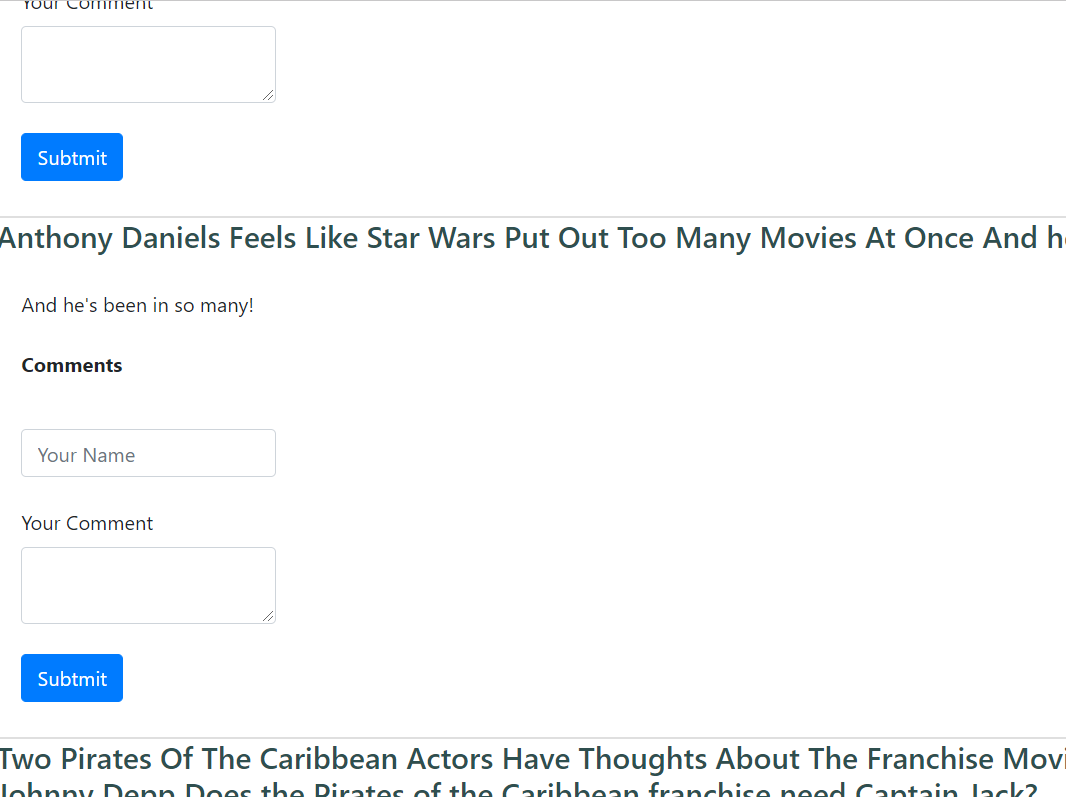 Movie News Scraper